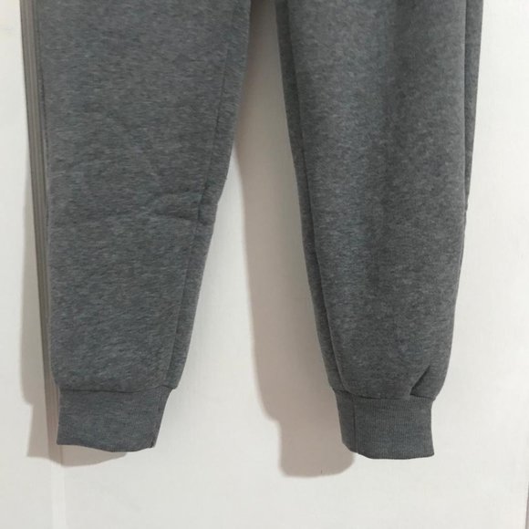 Men's Sherpa-Lined Winter Thick Warm Jogger Sweatpants Grey S/M - Picture 4 of 6
